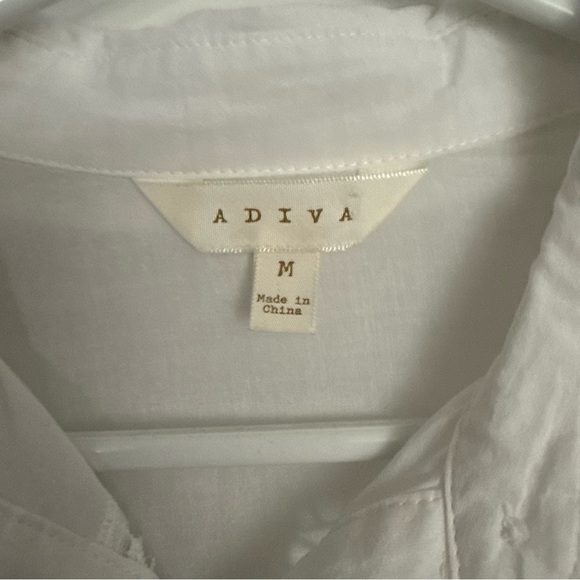 ☁️ ADIVA White Cotton Boho Lace Peplum Top – Size M - Picture 4 of 5